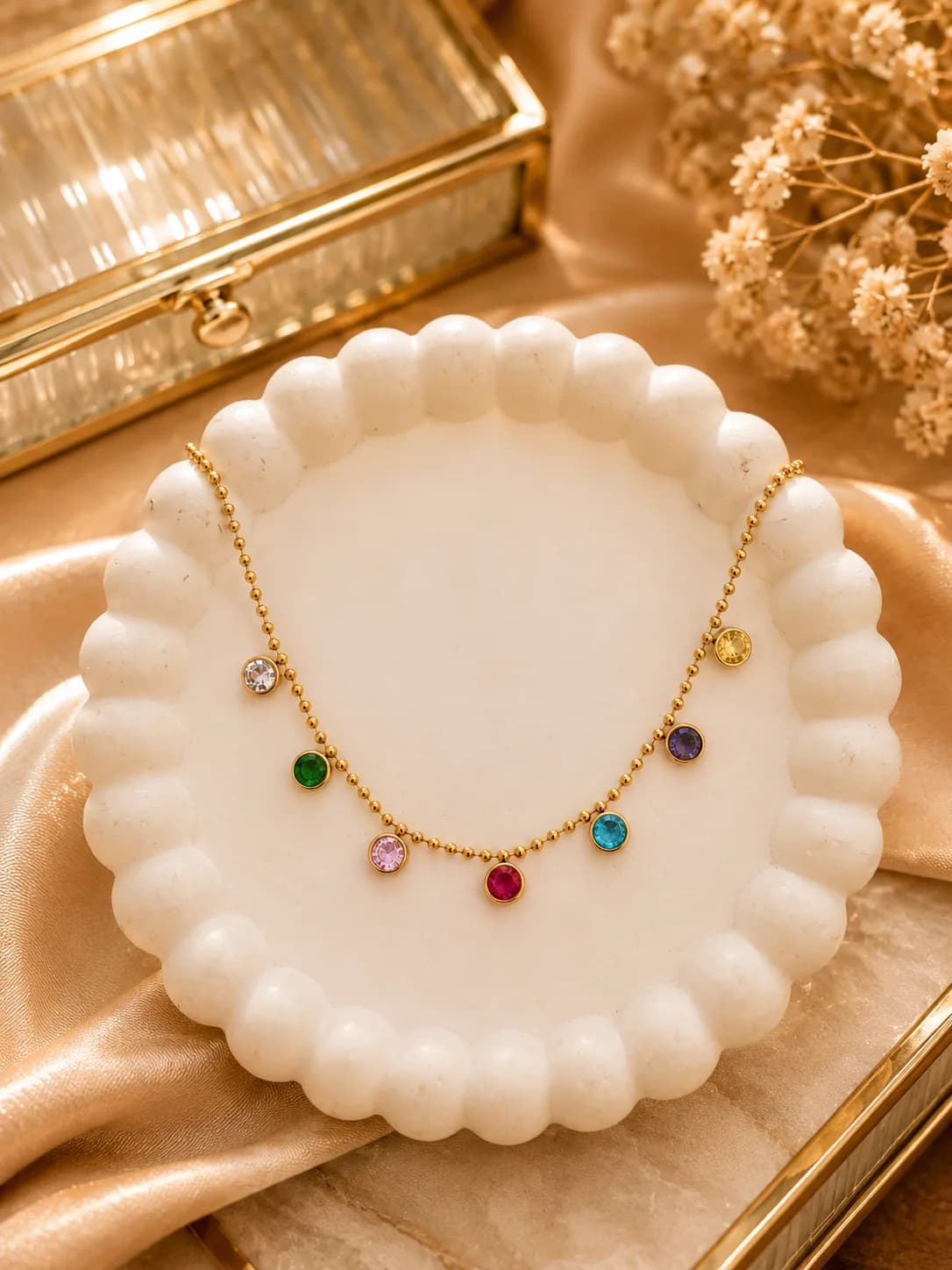 Celeste drops necklace