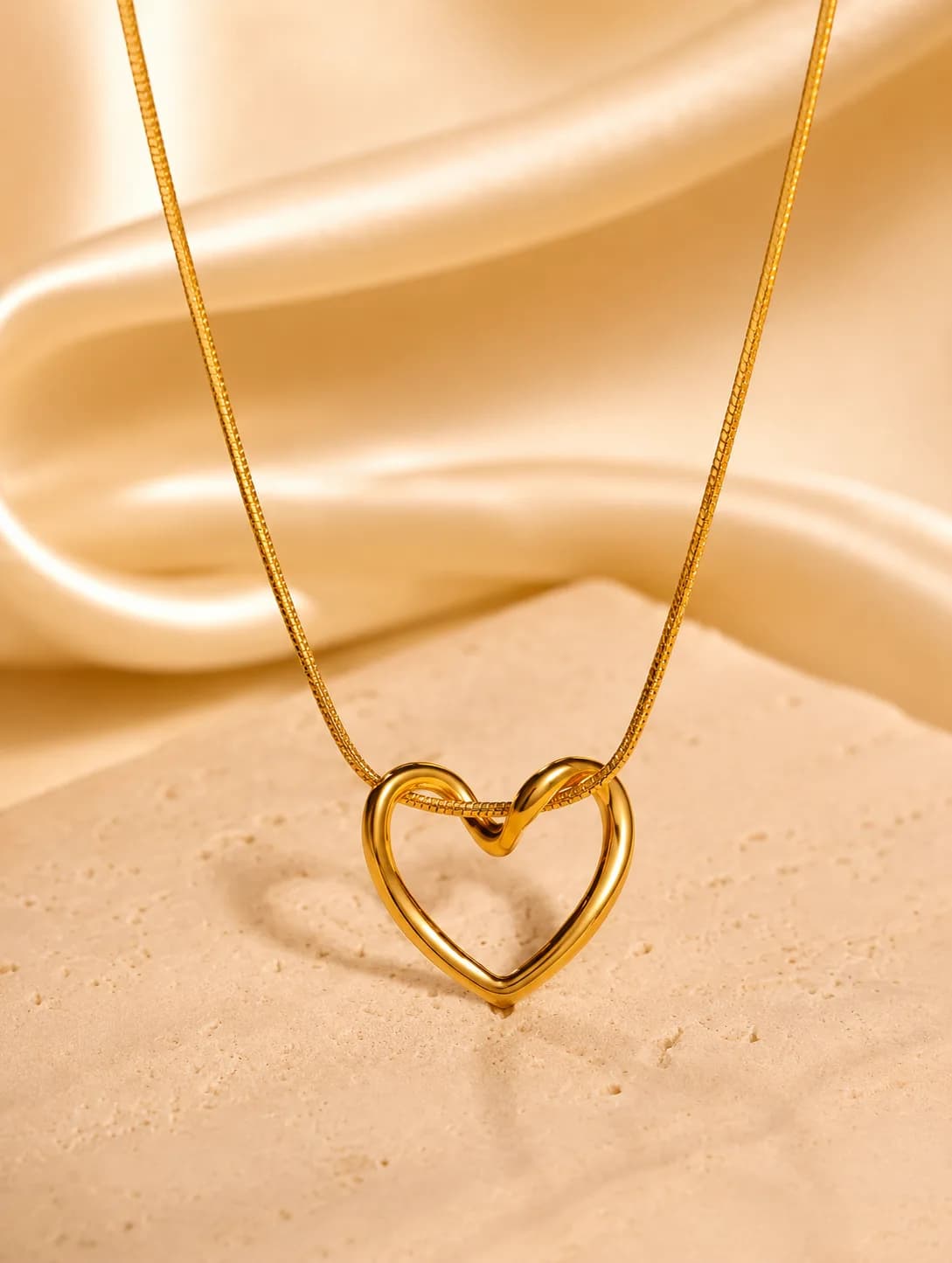 Open heart necklace
