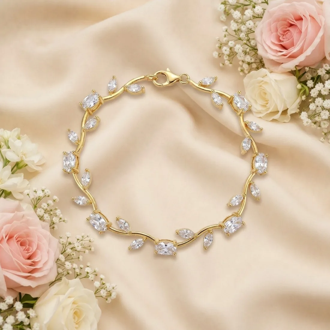 Pure white tulip bracelet