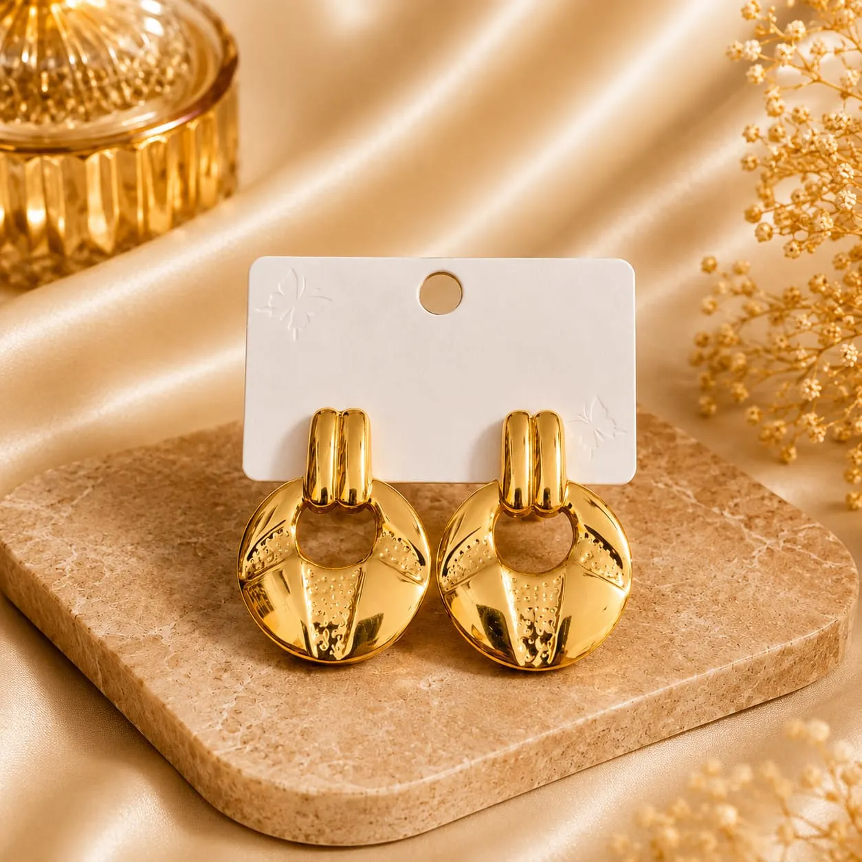 Golden Halo stud earrings
