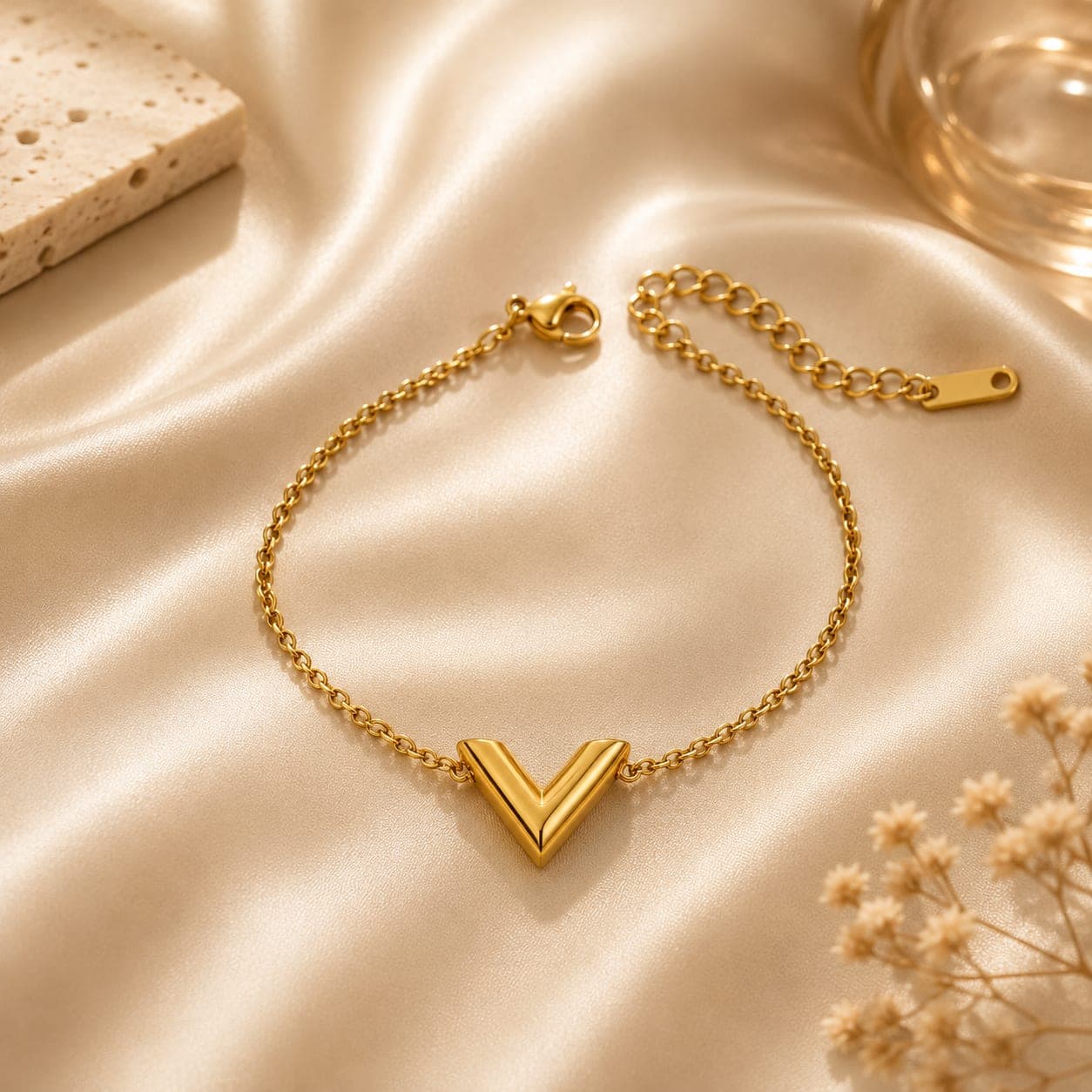 V shaped bracelet
