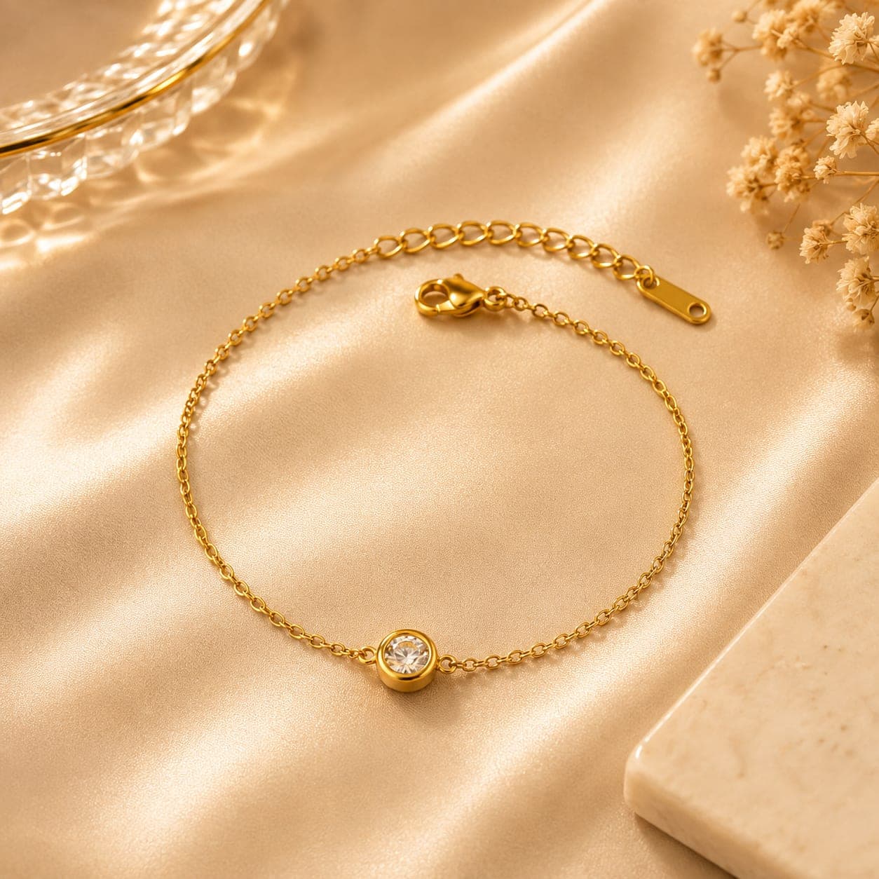 Delicate stone bracelet