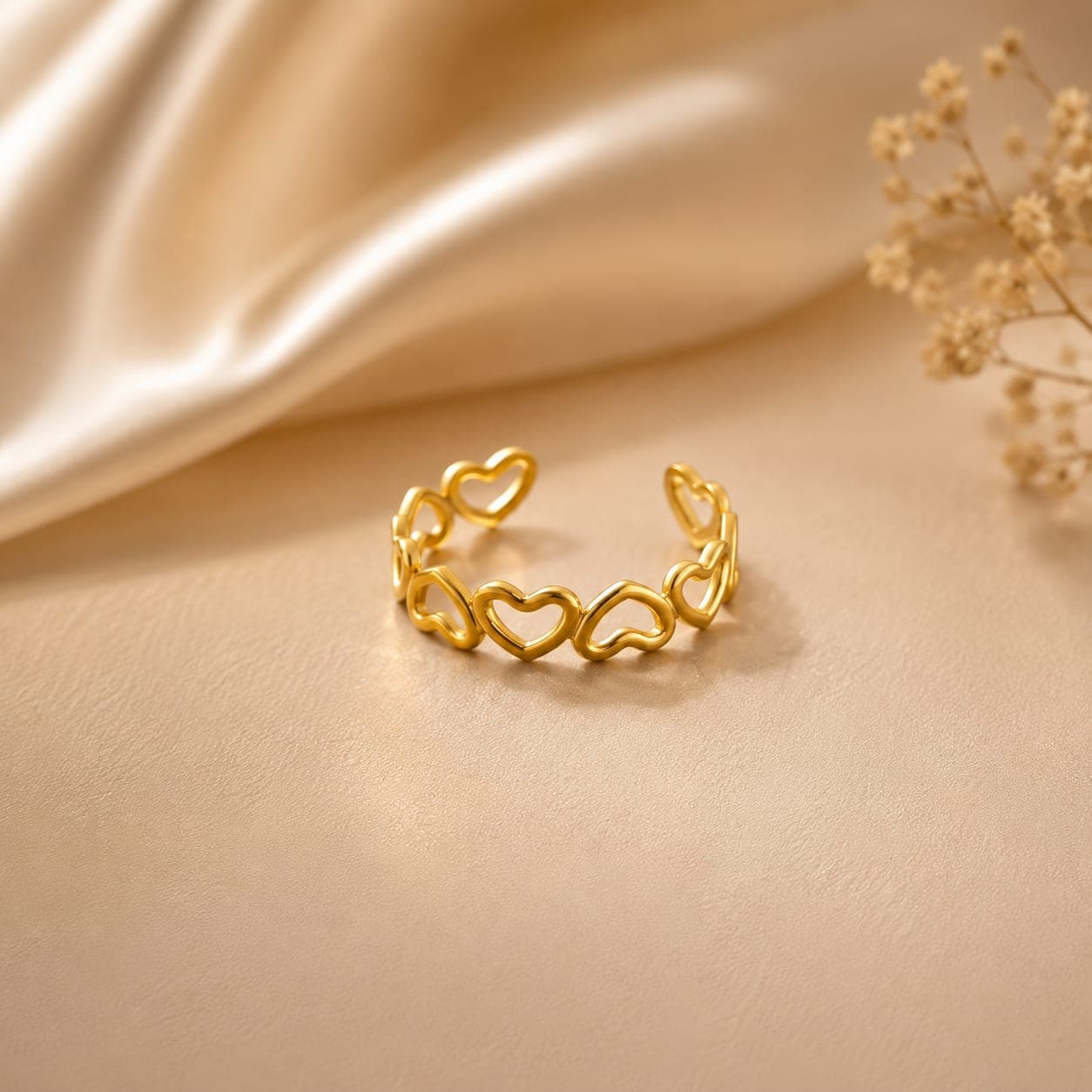 Heart themed ring