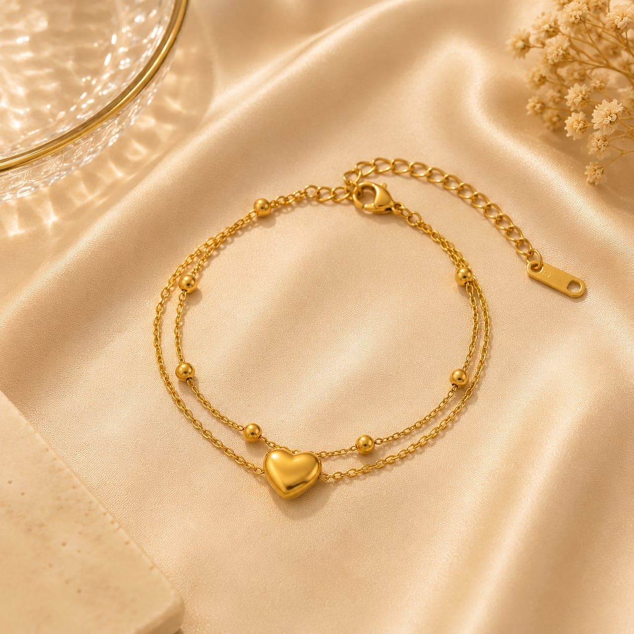 Double layered bracelet