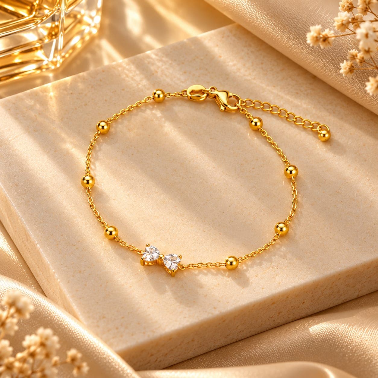 Bow tie chain bracelet