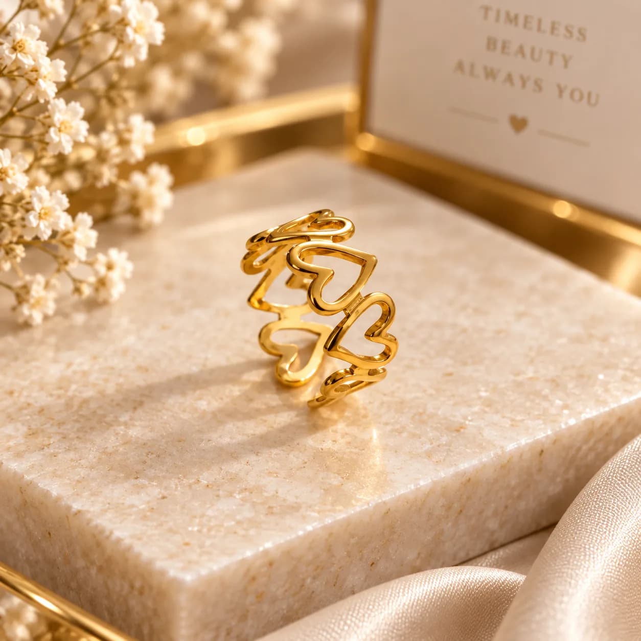 Bold heart ring